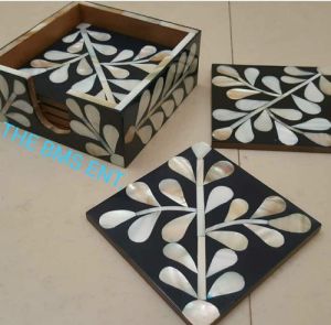 MOP Inlay Tea Coaster Set