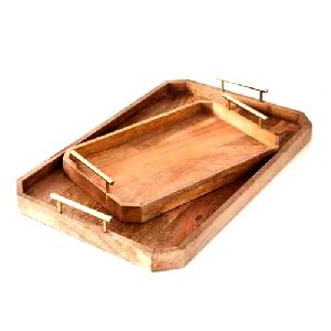 Wooden Tray Set