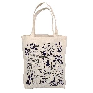 Natural Cotton Canvas Tote Bag With Inside Open Hanging Pocket