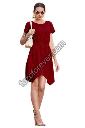 Maroon Vegas Designer Dress
