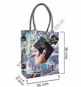 Canvas Tote Bag STB012- Globe Trotter