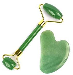 Green Aventurine Face Massage Roller & Gua Sha