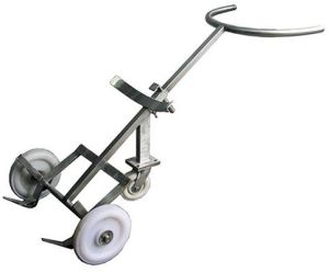 SS 3 Wheel Drum Trolley