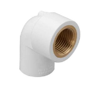 UPVC Brass White Elbow