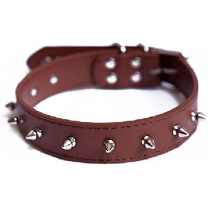 Brown Leather Dog Collar