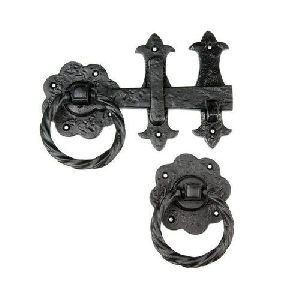 Black Antique Ring Gate Latches