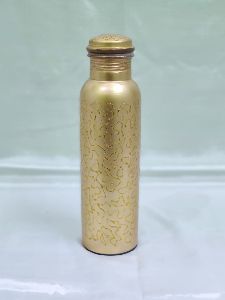 Carved Copper Water Bottle