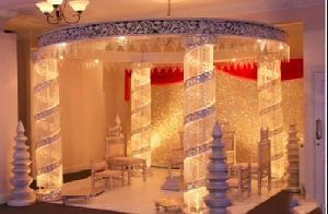 Spiral Crystal Wedding Mandap