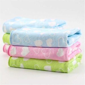 Heart Printed Soft Terry Towels