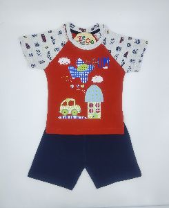 Zeoo Boys Printed Baba Suit