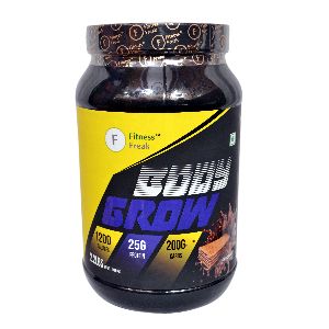 fitness freak body grow weight gainer powder chocolate flavor 2.2lbs