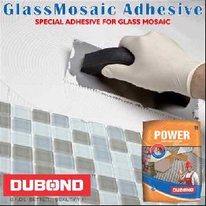 Glass Mosaic Tile Adhesive, 20 kg bag, white color.