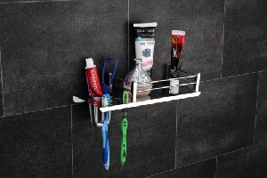Bathroom Wall Shelf With Brush Holder