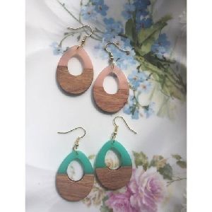 Ladies Wood Earring