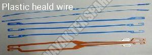 Plastic heald wire for water jet loom