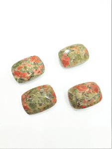 Faceted Unakite Gemstone