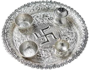 Silver Pooja Thali Set