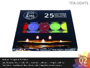 Tea Light Candle 8-25 Color