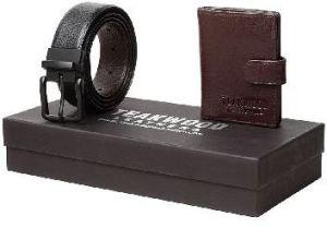 Men Black & Brown Genuine Leather Accessory