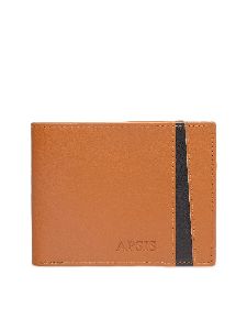 Men Tan Solid Two Fold Wallet
