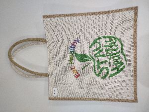 Jute Promotional Bags white