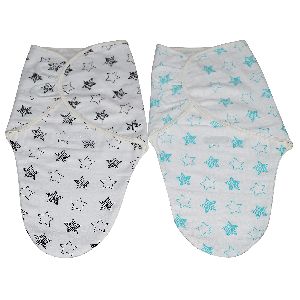 baby swaddler made in soft muslin fabric (Set of 2)