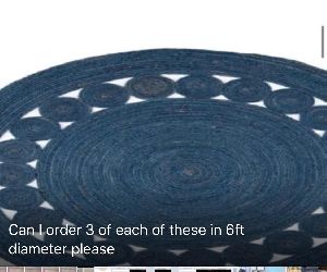 blue jute rug