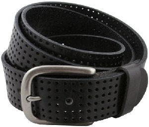 Black Perforated Belt