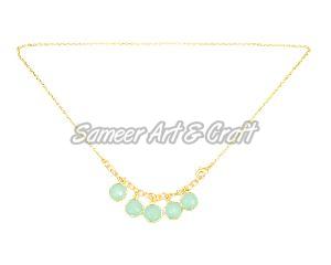 Aqua chalcedony Gemstone Necklace