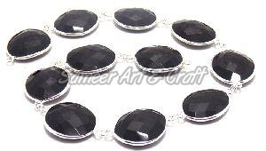 Black Onyx Bezel Chain