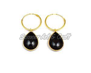 black onyx gemstone earring