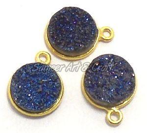 Gemstone Druzy Bezel Connector