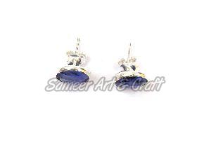 Iolite Quartz Gemstone Earring Set