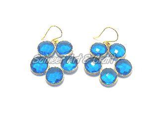 blue topaz gemstone earring