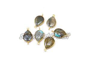 Labradorite Gemstone Bezel Connector