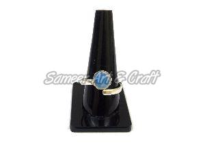 Opel Gemstone Silver Ring with Silver plated