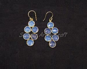 Opelite Gemstone Hoop Earring