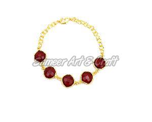 Red Garnet Gemstone Bracelet