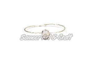 White Opal Gemstone Jewelry Bangles