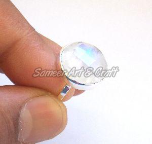 White Rainbow Gemstone Ring
