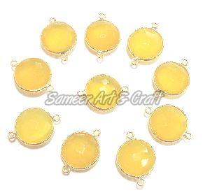 Yellow Chalcedony Gemstone Connector