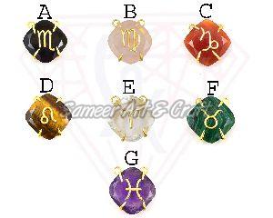 Zodiac Signs Gemstone Pendant