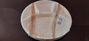 12 Inch Round 4 Areca Leaf Compartment Plate