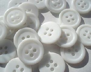 White Polyester Chalk Buttons