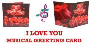 musical valentine day greeting card