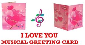 boy friend musical valentine day greeting card