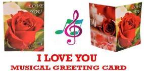 wife musical valentine day greeting card