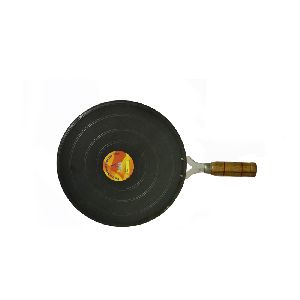 Wooden Handle Concave Tawa