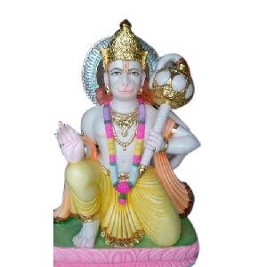 12 Inch Marble Hanuman Statue