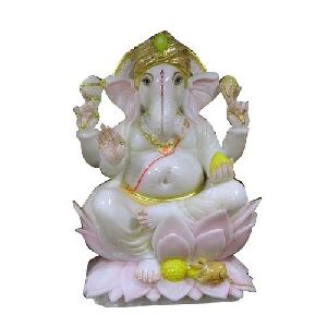 15 Inch Marble Ganesh Statue